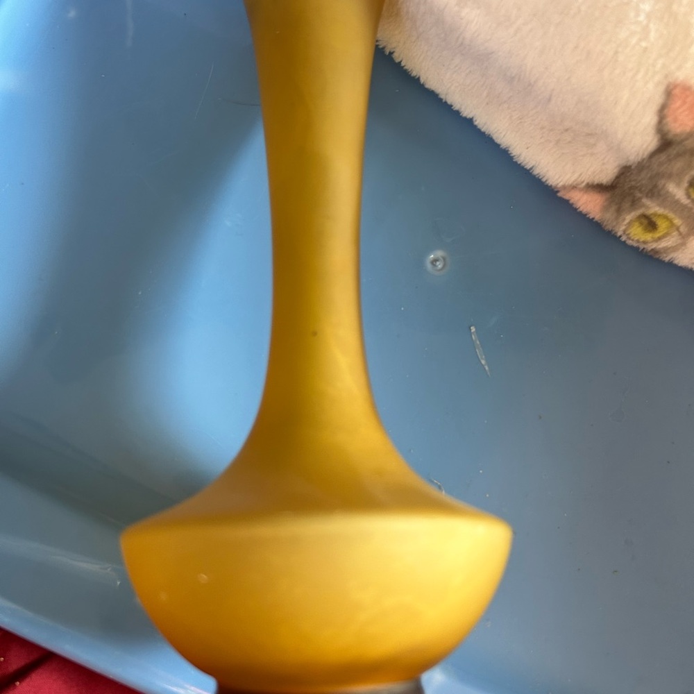 Vintage Yellow/Gold Glass Vase